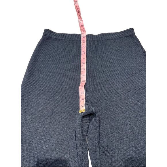 St. John Evening Womens Knit Pull On High Waisted Wide Leg Pants Black Size 10 - Picture 4 of 9